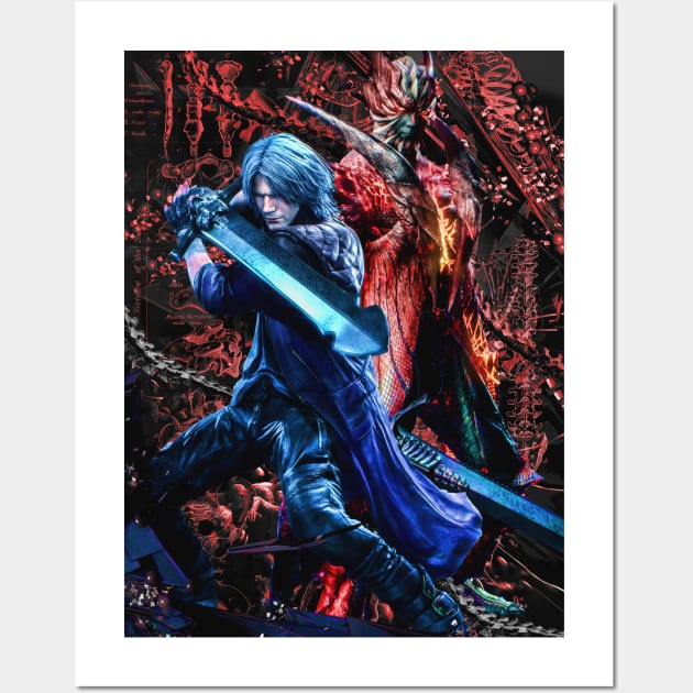 Devil May cry 5 Dante devil trigger Wall Art by syanart